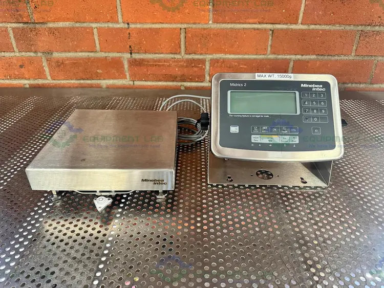 Used MINEBEA INTEC CAPS1U-20CC-LU STAINLESS STEEL SCALE 10X10 W/ MIS2UR-V2, 30 LBS Scales California US | Equipment Lab #1394834