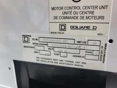 USED SQUARE D MODEL 6