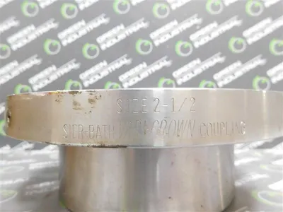 Sier-Bath F 2 1/2 Flexible Gear Coupling Thru 2-7/8" Flanged O.D. 8-1/2" Used