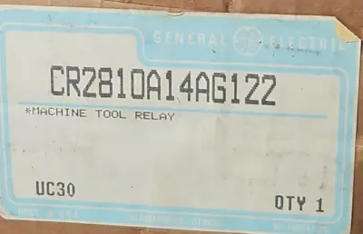 General Eletric CR2810A14G122 Machice Tool Relay 600V 10A max. Loc4E32