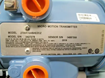 New | in-Stock Micro Motion 2700 R12 AB AEZCZ Sensors New Hampshire US | Bitter End Trading #1558063