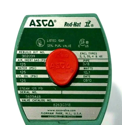 NEW ASCO 8263G318 SOLENOID VALVE 8263G318