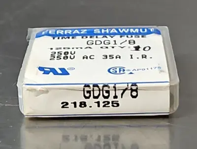 Ferraz Shawmut GDG1/8 Mini Fuse 125mA 250Vac box w/10 loc4E17