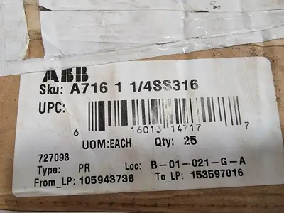 New | in-Stock ABB A716 1 1/4 SS Cable & Wire British Columbia CA | Lenmark #250955