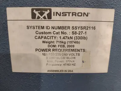 WILSON INSTRUMENTS SERIES B2000 HARDRESS TESTER W/ INSTRON DRO: STOCK #19144