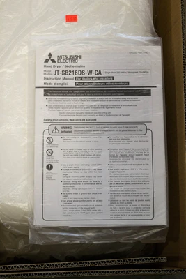 Mitsubishi JT-JB216DS-W-CA High Speed Hand dryer