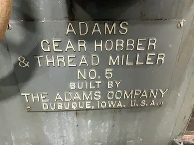 Used THE ADAMS CO 5 Gear Hobbers Ohio US | HGR 24 #1419732