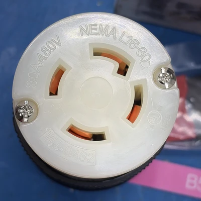 (2) Morris NEMA L16-30R30A, 480V 3P 4W Female Connectors Fast Shipping+ Warranty