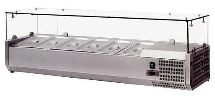 REFRIGERATED SHOWCASE - COUNTER TOP TOPPING RAILS  - 4 SIZES TO CHOOSE FROM