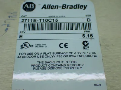 Used ALLENBRADLEY 2711ET10C15 Automation Control (HMI) Ohio US | HGR 24 #895621
