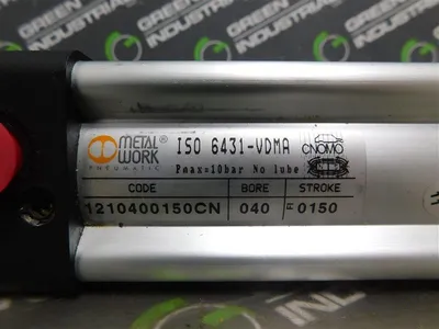 Metal Work Pneumatic 1210400150CN Pneumatic Cylinder 040 Bore 0150 Stroke New