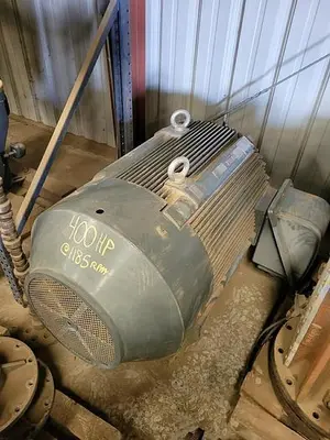 Teco Westinghouse 400 HP Electric Motor, 1185 RPM, 460 Volts SN JJ.D8A124-1