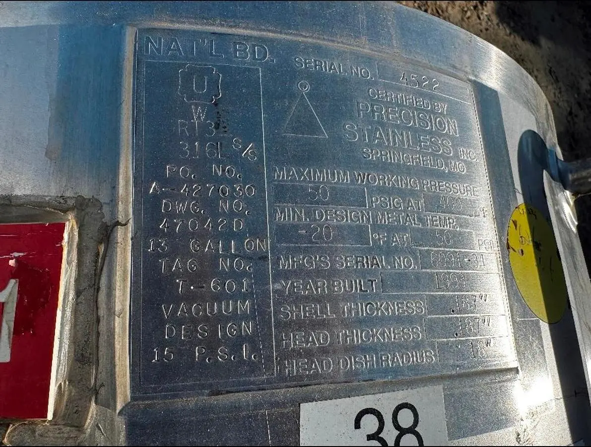 USED 1993 PRECISION STAINLESS T-601