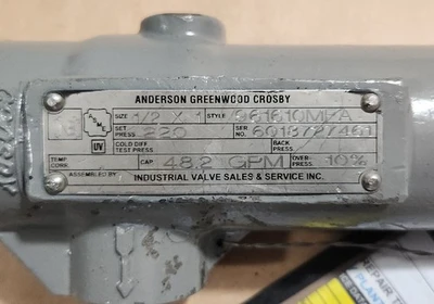 USED Anderson Greenwood Crosby 961610MFA