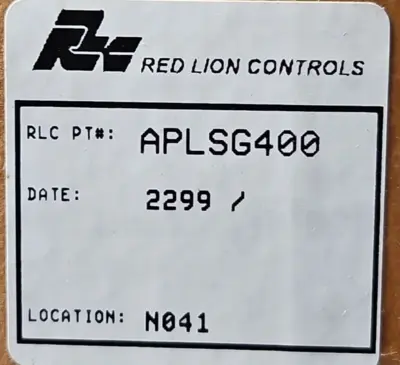 Red Lion APLSG400 Strain Gage Indicator Apollo 4 Digit. Loc2B