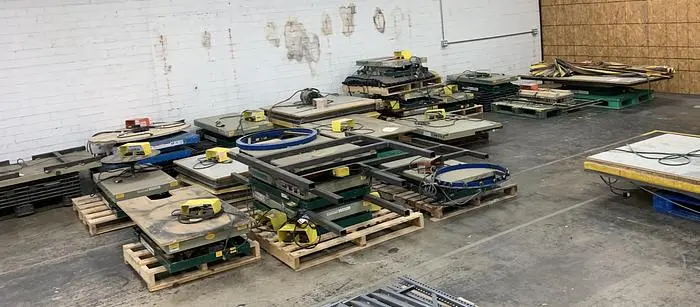 LOT OF (35) MISC. 2,000 LB. 2' x 4' SCISSOR-LIFT TABLES