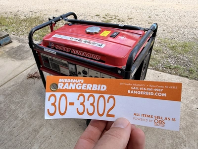 Used ALL POWER APG3009 6000W GENERATOR Portable Generators Michigan US | Miedema Asset Management Group #1395899