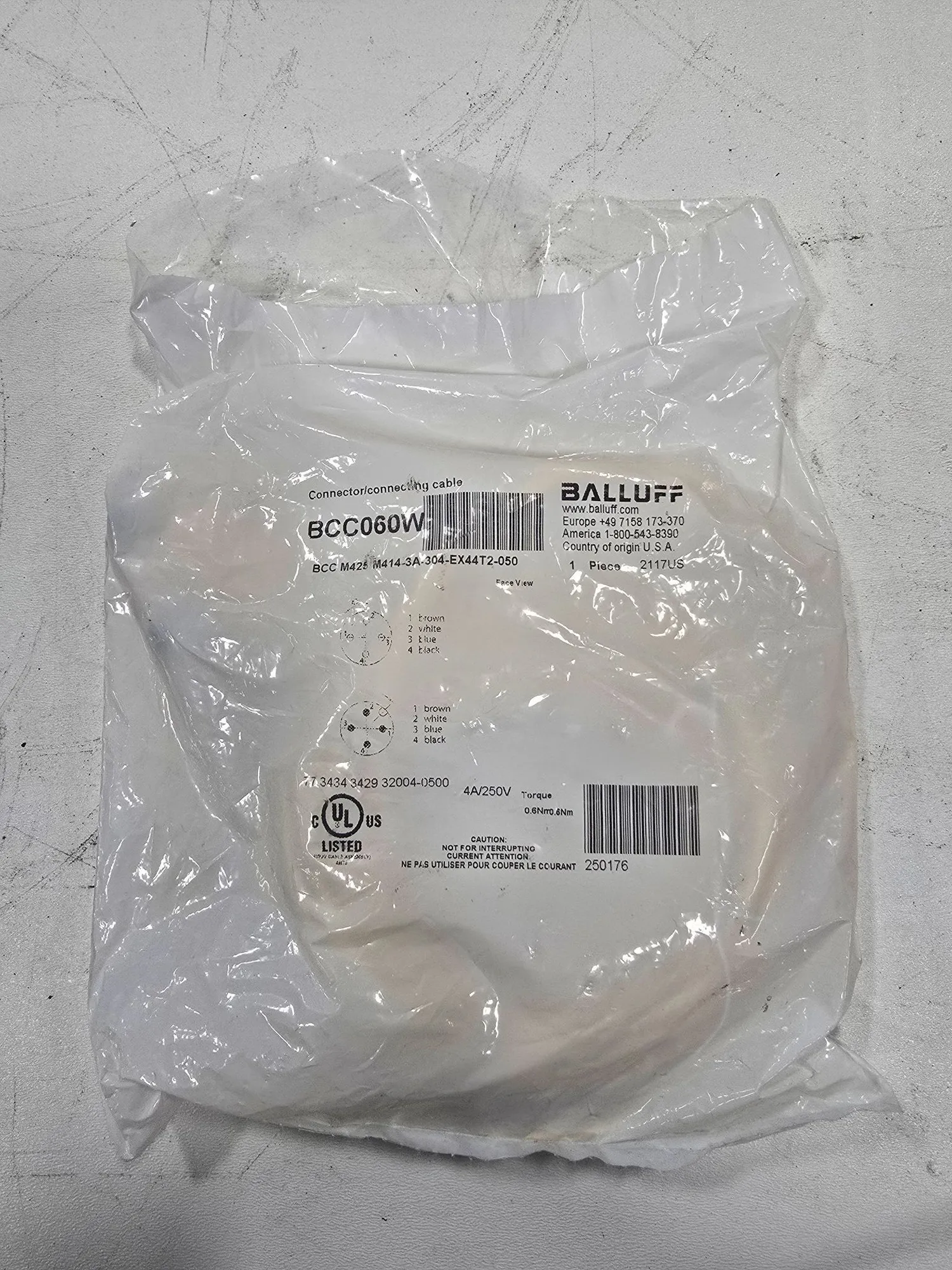 NEW BALLUFF BCC-M425-M414-3A-304-EX44T2-050