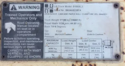 Used HYSTER S155XL2 Misc Forklifts MX | Aucto #1310109