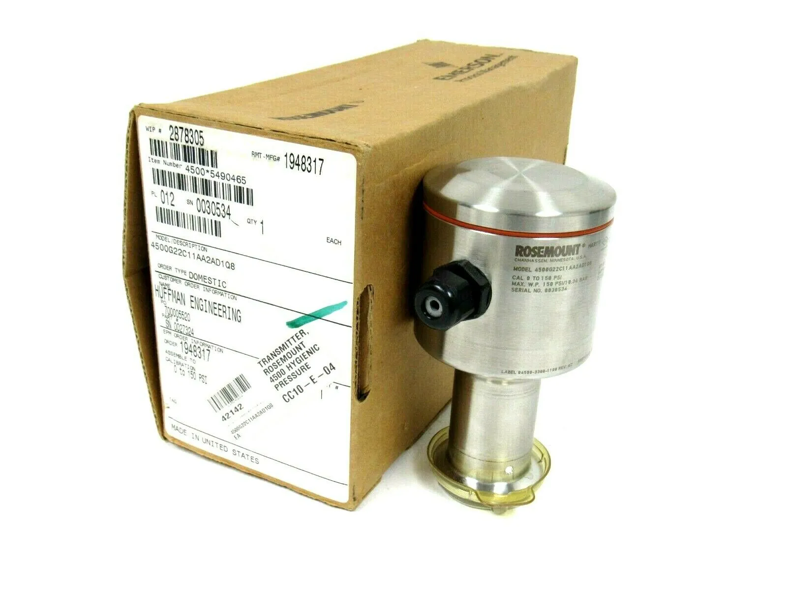 NEW ROSEMOUNT 4500G22C11AA2AD1Q8 TRANSMITTER 4500-5490465