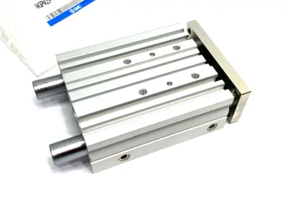 USED SMC COMPACT PNEUMATIC GUIDE CYLINDER 25MM BORE 75MM STROKE