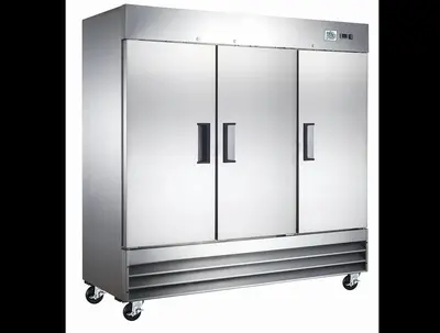 Elite Stainless Steel Solid Three Door Reach-In Refrigerator