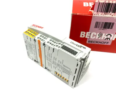 USED BECKHOFF ETHERCAT COUPLER W/ INTEGRATED DIGITAL STANDARD & SAFETY I/OS
