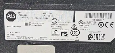 Allen-Bradley 1756-L72S Ser. B Logix 5572s Automation Controller Loc3B40