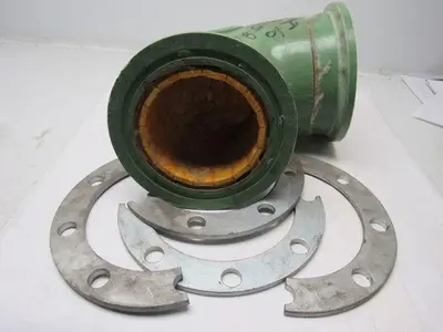 Fibercast 255C X 6" 90° Fiberglass Elbow Flanged Ceramic Tile Lined