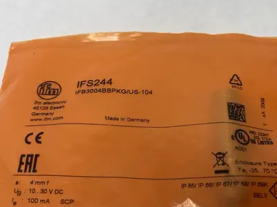 NEW MAVERICK INDUSTRIAL SALES INDUCTIVE SENSOR, NORMALLY OPEN PNP, IFB3004BBPKG/US-104