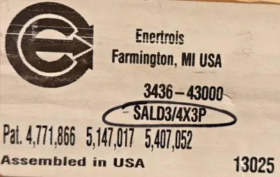 NEW ENERTROLS SALD3/4X3P