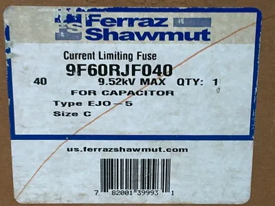 New | in-Stock FERRAZ SHAWMUT 9F60RJF040 Fuses Ohio US | HGR 24 #1251085