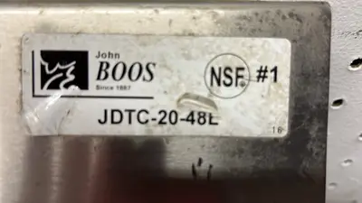 Used John Boos Used John Boos JDTC-20-48L 48" Clean Dishtable w/ 16 ga Stainless Legs - STS Dishtables Illinois US | Falcon Restaurant Supply #1373502