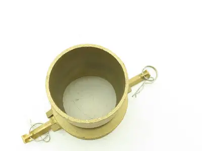 400-C-BR Brass Camlock Cam & Groove 4" Type C Female Coupler x Hose Barb Shank