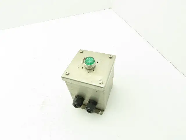Hoffman E1PBGXSS Electrical Enclosure Pushbutton Stainless Steel 24V Indicator