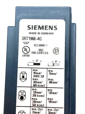 USED SIEMENS FRAME TERMINAL BLOCK BOX UP TO 240MM² CONDUCTOR S10/S12