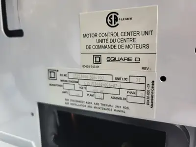 USED SQUARE D MODEL 6