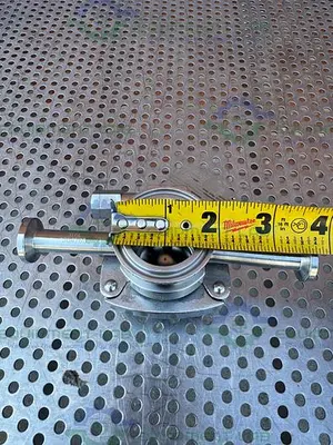 USED BS&B GR-C SAFETY HEAD 1 1/2" FITTING W/ 45 PSIG RUPTURE DISC,  1/2" TEE FITTING