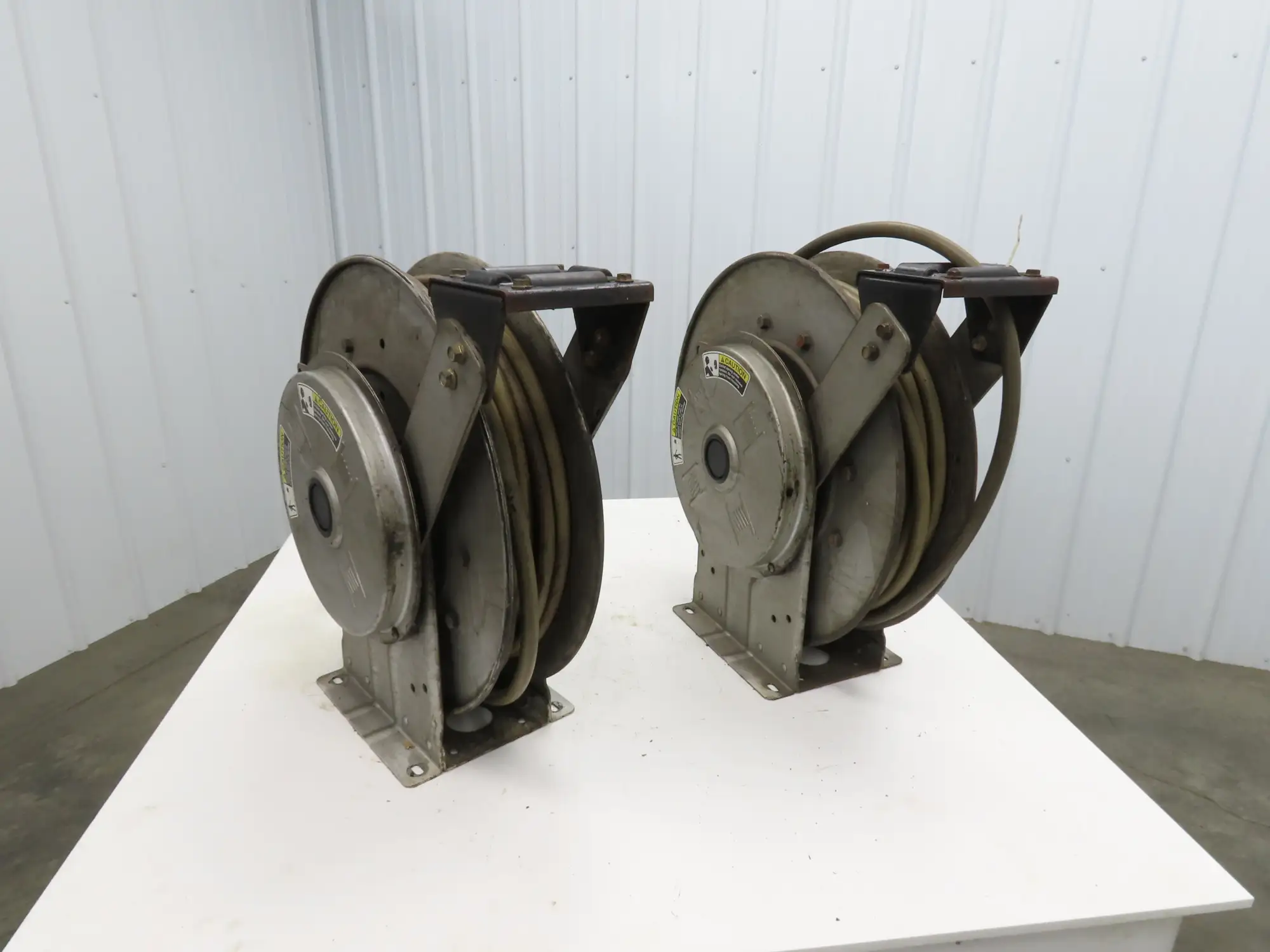 Hannay Reels Retractable Industrial Air Hose Reel 1/2" Lot Of 2