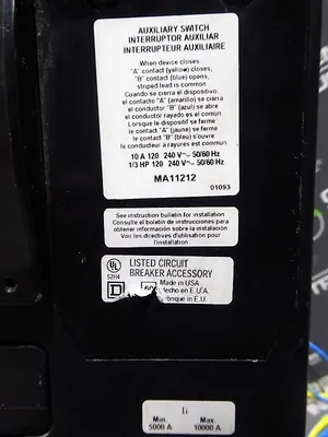 Square D MHL3612001212 Circuit Breaker 600VAC 250 VDC 1200A S2 Used