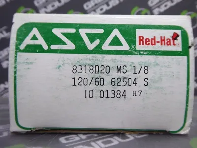 ASCO 8318D20 MS 1/8 Red Hat Solenoid Valve Used