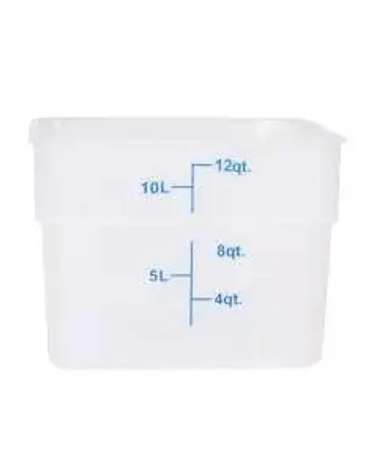 12 Qt Translucent Square Polypropylene Food Storage Container
