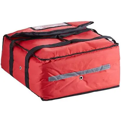 Insulated Pizza Delivery Bag, Soft-Sided Heavy-Duty Nylon, 16" x 16" x 8" - Holds Up To (3) 12" or 14" Pizza Boxes