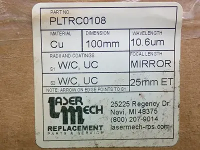 New | in-Stock LASERMECH PLTRC0108 Lasers / Laser Systems | HGR 24 #744836