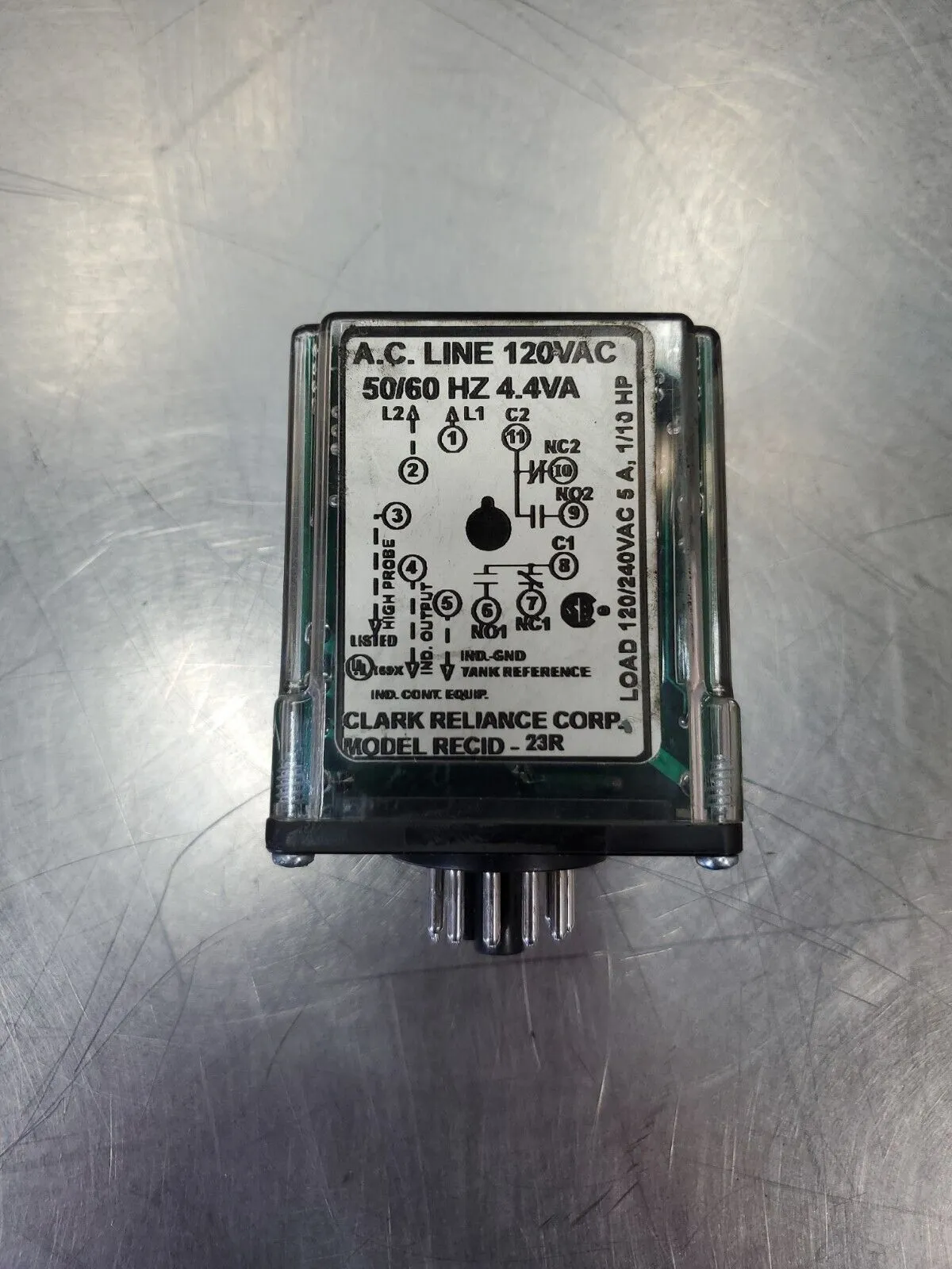 CLARK RELIANCE RECID-23 RELAY, 120VAC 4.4VA. 4D-21