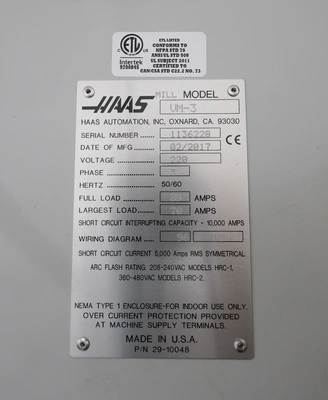 2017 HAAS VM-3 with only 254 hours and brand new 4th Vertical Machining Centers | Elevation Machine (12)