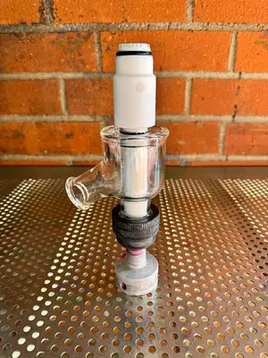 Used CHEMGLASS CG-1968-GL-240 ZERO DEAD SPACE VALVE 2" BEADED PIPE TORQUE KNOB Glassware - Other California US | Equipment Lab #1411866