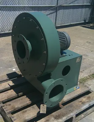SPC9187  Blower 2,000 cfm centrifugal fan New York Blower model 2108 Alum wheel, 15 hp, CS