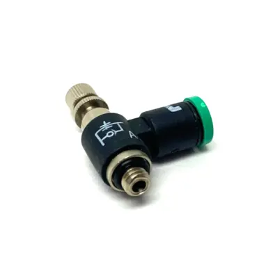 USED PARKER MINIATURE FLOW-CONTROL FITTING 10-32 THREAD 5/32" TUBE