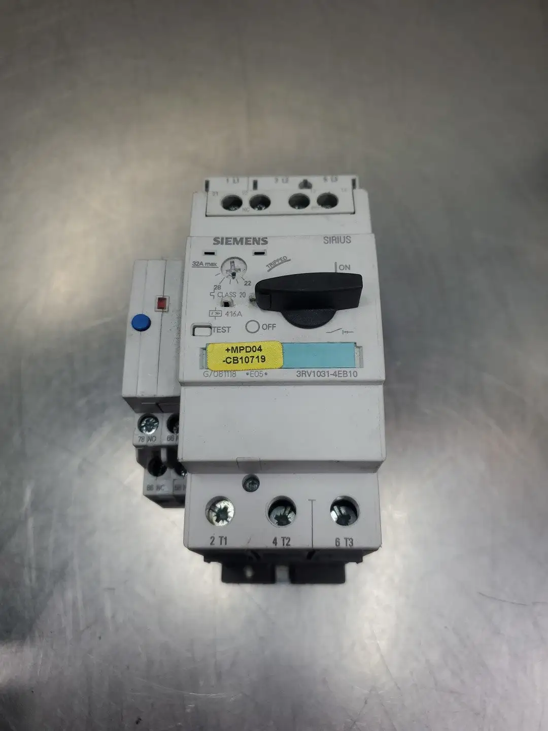 USED Siemens 3RV1031-4EB10 SIRIUS Circuit Breaker w/3RV1921-1M Module